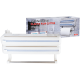 Suport triplu de bucatarie pentru rola de hartie, folie de aluminiu si folie alimentara, alb, din plastic, 36.2 x 12 x 6.5 CM